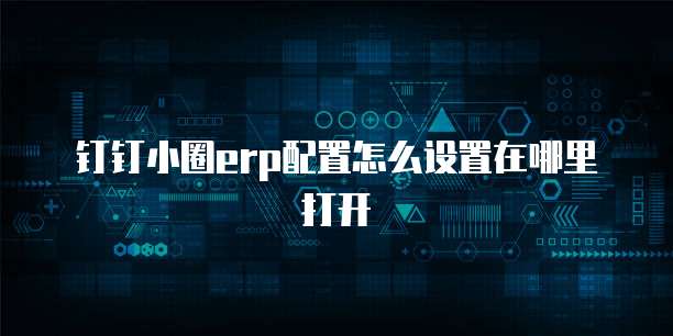 钉钉小圈erp配置怎么设置在哪里打开