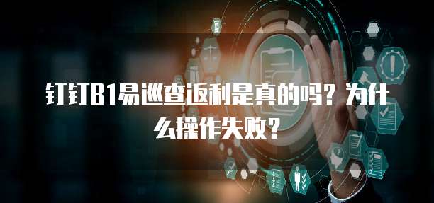 钉钉B1易巡查返利是真的吗？为什么操作失败？