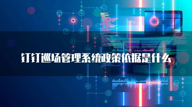 钉钉巡场管理系统政策依据是什么