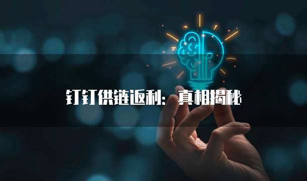 钉钉供链返利:真相揭秘