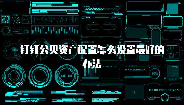 钉钉公贝资产配置怎么设置最好的办法