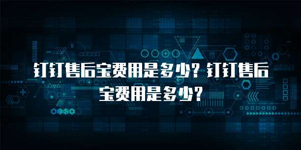 钉钉售后宝费用是多少?钉钉售后宝费用是多少?