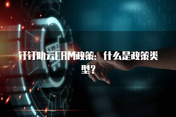 钉钉助云CRM政策:什么是政策类型?