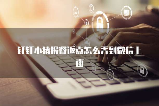钉钉小猪报餐返点怎么弄到微信上面