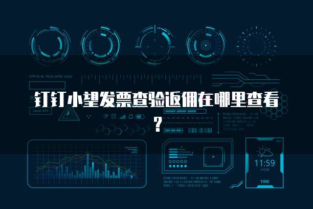 钉钉小望发票查验返佣在哪里查看?