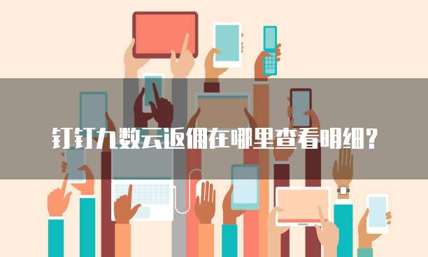 钉钉九数云返佣在哪里查看明细?