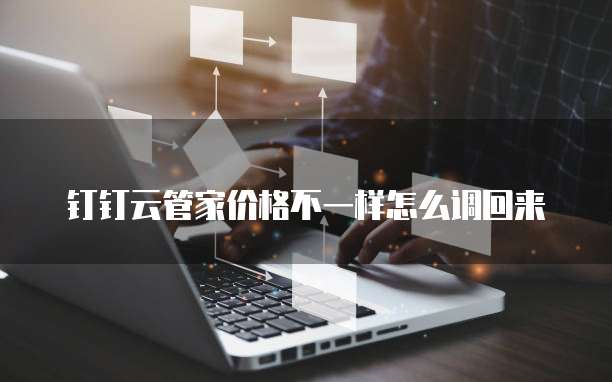 钉钉云管家价格不一样怎么调回来