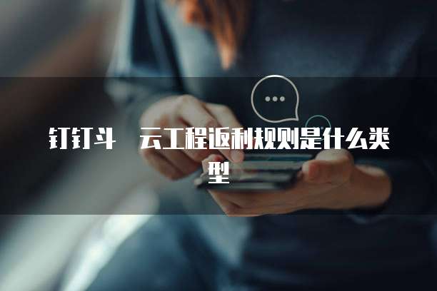钉钉斗栱云工程返利规则是什么类型