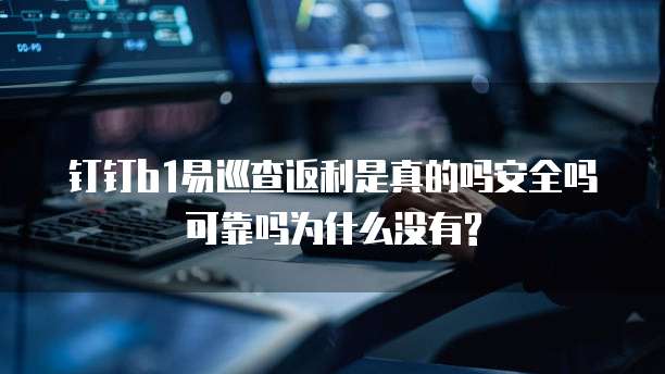 钉钉b1易巡查返利是真的吗安全吗可靠吗为什么没有?