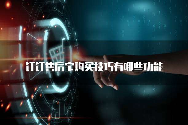钉钉售后宝购买技巧有哪些功能