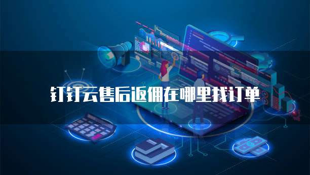 钉钉云售后返佣在哪里找订单