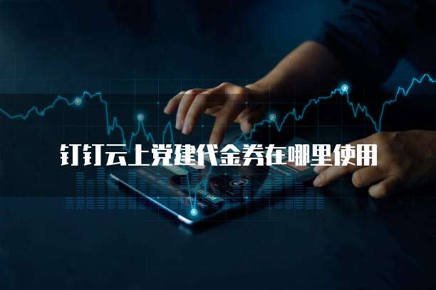 钉钉云上党建代金券在哪里使用