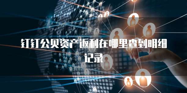 钉钉公贝资产返利在哪里查到明细记录