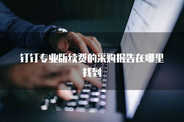 钉钉专业版续费的采购报告在哪里找到