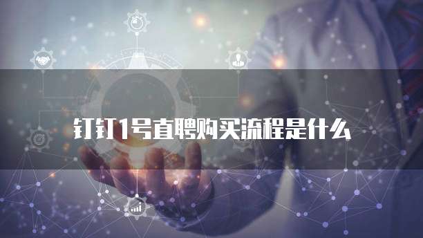 钉钉1号直聘购买流程是什么