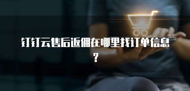 钉钉云售后返佣在哪里找订单信息?