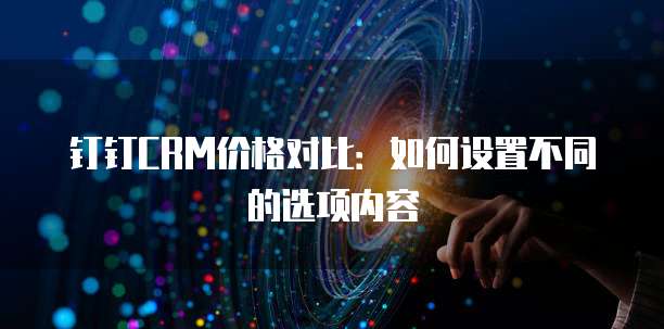 钉钉CRM价格对比：如何设置不同的选项内容