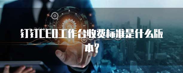 钉钉CEO工作台收费标准是什么版本?