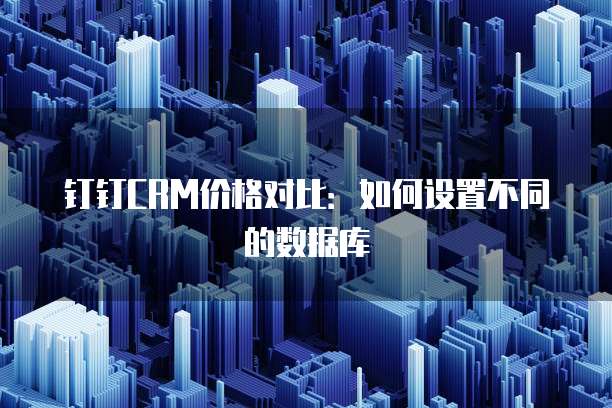 钉钉CRM价格对比:如何设置不同的数据库