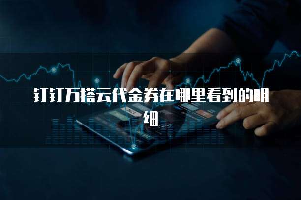 钉钉万搭云代金券在哪里看到的明细