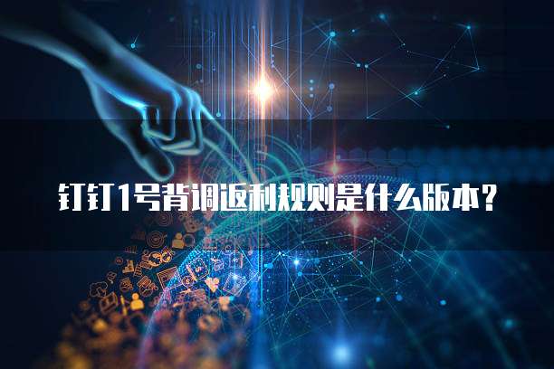 钉钉1号背调返利规则是什么版本?