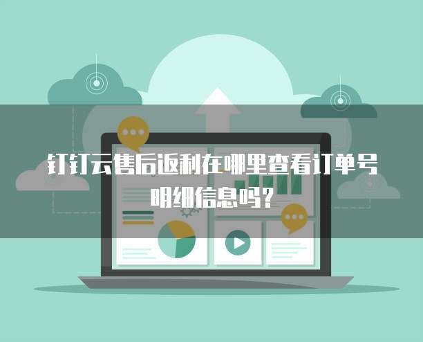 钉钉云售后返利在哪里查看订单号明细信息吗?