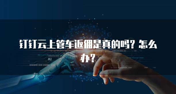 钉钉云上管车返佣是真的吗?怎么办?