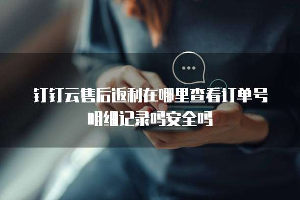 钉钉云售后返利在哪里查看订单号明细记录吗安全吗