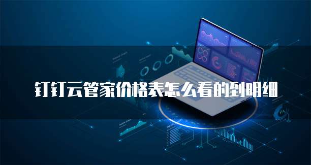 钉钉云管家价格表怎么看的到明细