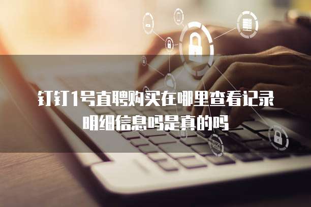 钉钉1号直聘购买在哪里查看记录明细信息吗是真的吗