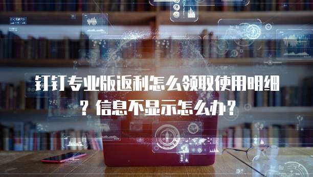 钉钉专业版返利怎么领取使用明细?信息不显示怎么办?