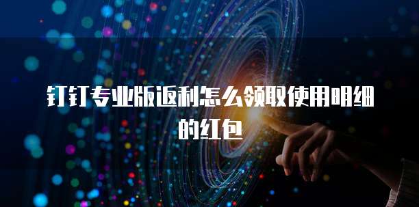 钉钉专业版返利怎么领取使用明细的红包