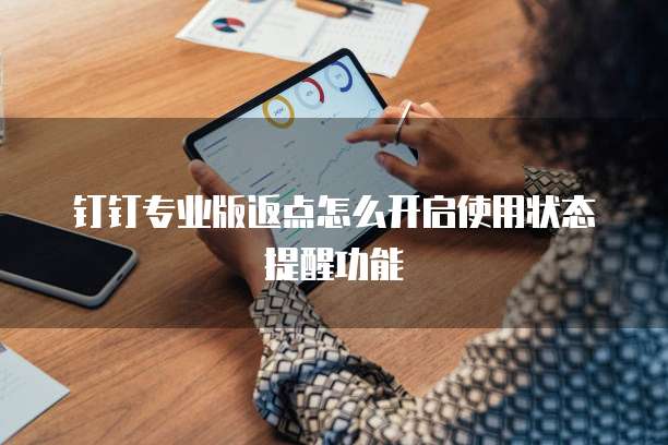 钉钉专业版返点怎么开启使用状态提醒功能