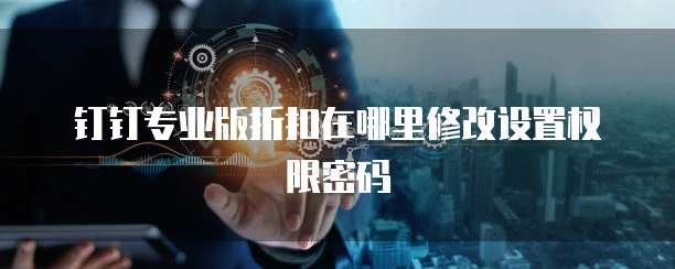 钉钉专业版折扣在哪里修改设置权限密码