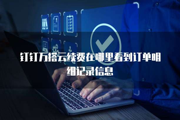钉钉万搭云续费在哪里看到订单明细记录信息