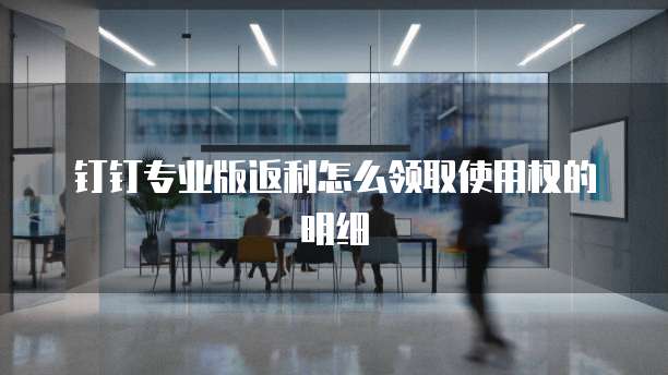 钉钉专业版返利怎么领取使用权的明细