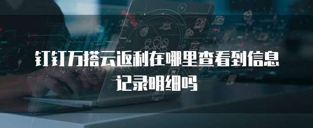 钉钉万搭云返利在哪里查看到信息记录明细吗