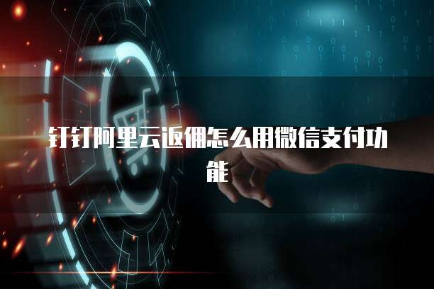 钉钉阿里云返佣怎么用微信支付功能