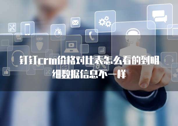 钉钉crm价格对比表怎么看的到明细数据信息不一样