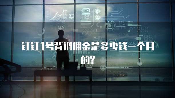 钉钉1号背调佣金是多少钱一个月的?