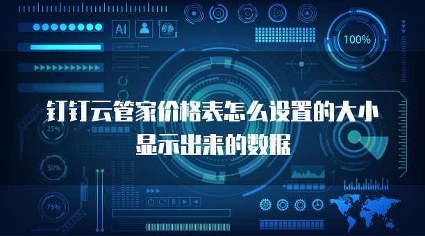 钉钉云管家价格表怎么设置的大小显示出来的数据