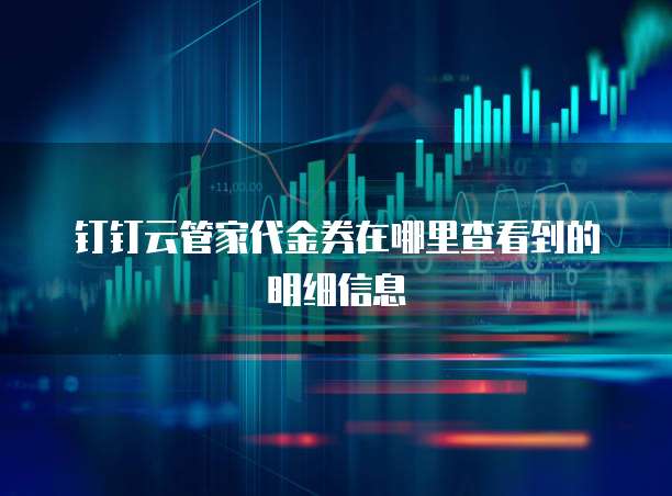 钉钉云管家代金券在哪里查看到的明细信息