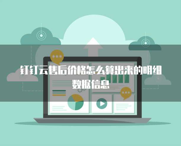 钉钉云售后价格怎么算出来的明细数据信息