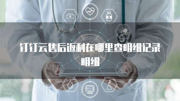 钉钉云售后返利在哪里查明细记录明细