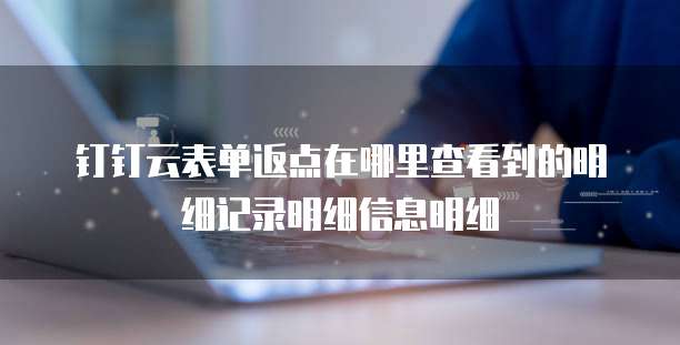 钉钉云表单返点在哪里查看到的明细记录明细信息明细