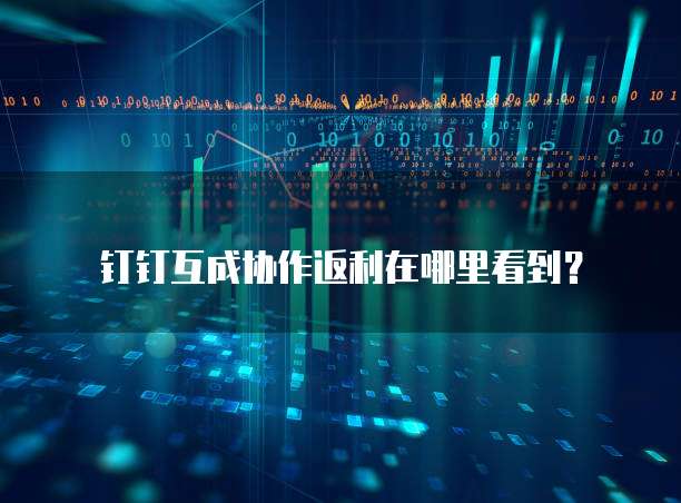 钉钉互成协作返利在哪里看到?