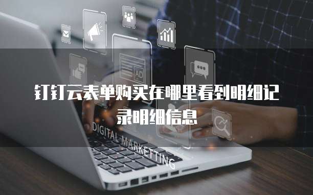钉钉云表单购买在哪里看到明细记录明细信息