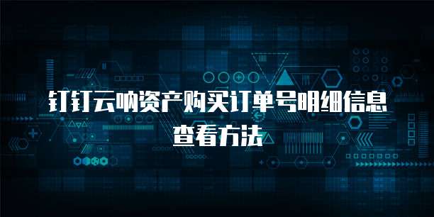 钉钉云呐资产购买订单号明细信息查看方法