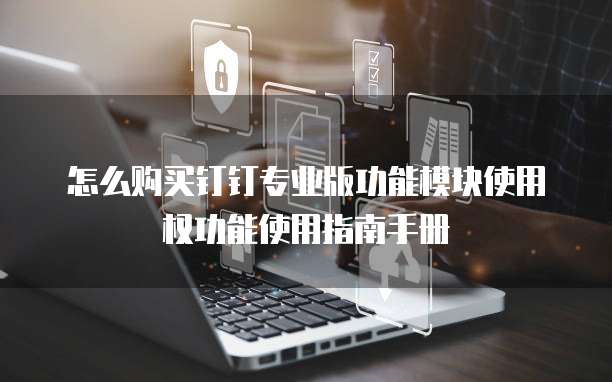 怎么购买钉钉专业版功能模块使用权功能使用指南手册