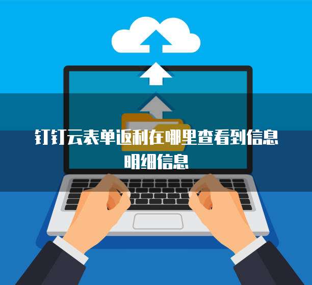 钉钉云表单返利在哪里查看到信息明细信息